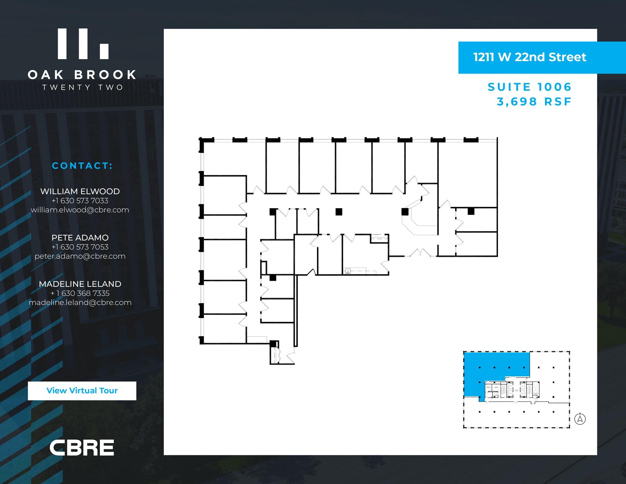 1211 W 22nd St, Oak Brook, IL for lease Floor Plan- Image 1 of 1