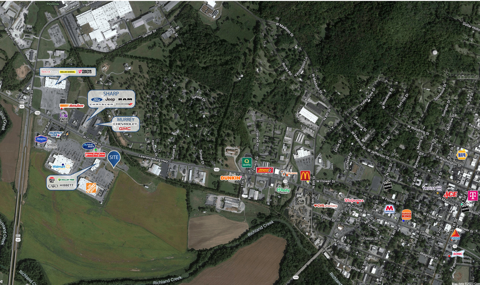 1635 W College St, Pulaski, TN for lease - Aerial - Image 2 of 4