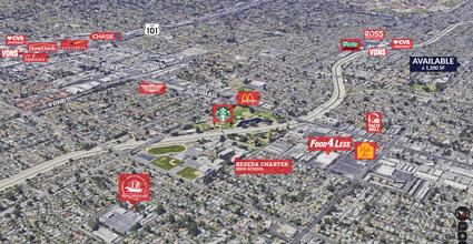 19300-19306 Vanowen St, Reseda, CA - aerial  map view