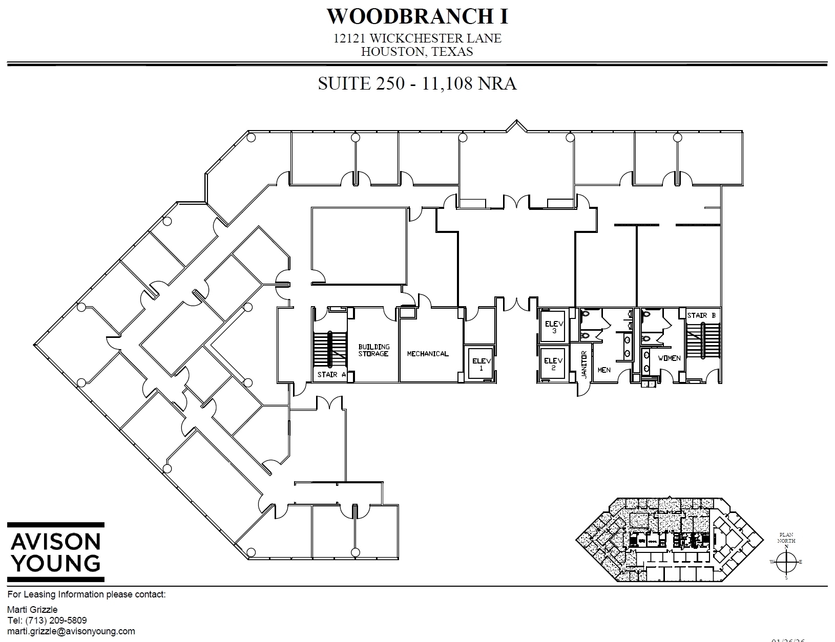 12121 Wickchester Ln, Houston, TX for lease Floor Plan- Image 1 of 2