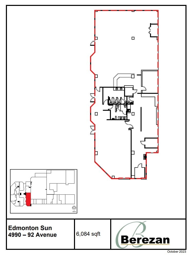 4960-4990 92 Ave NW, Edmonton, AB for lease Floor Plan- Image 1 of 1