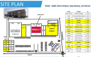 5379-5399 El Cajon Blvd, San Diego, CA for lease Site Plan- Image 1 of 1