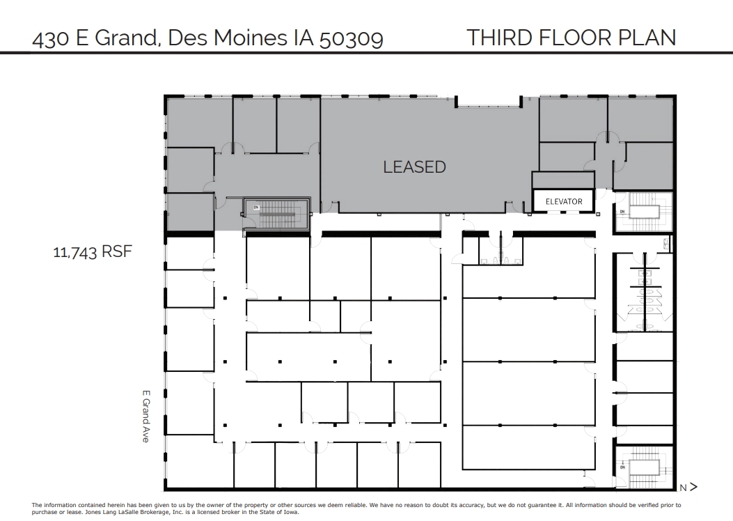 430 E Grand Ave, Des Moines, IA for lease Floor Plan- Image 1 of 1