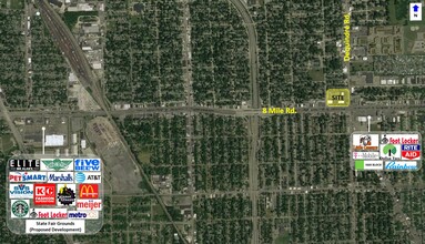 8 Mile Rd, Hazel Park, MI - aerial  map view - Image1