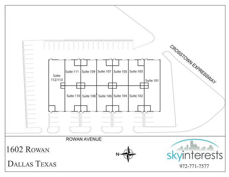 1602 Rowan Ave, Dallas, TX for lease - Site Plan - Image 3 of 3