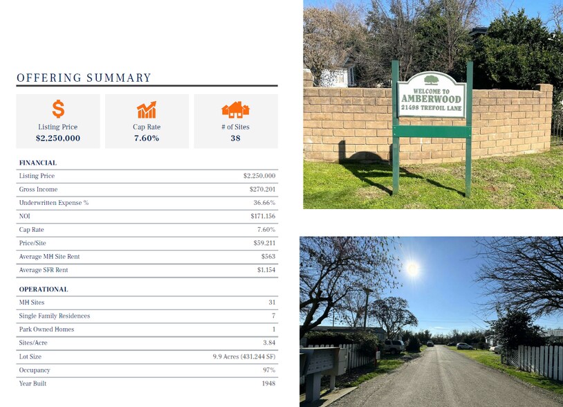 21498 Trefoil Ln, Cottonwood, CA 96022 Amberwood Mobile Home Park