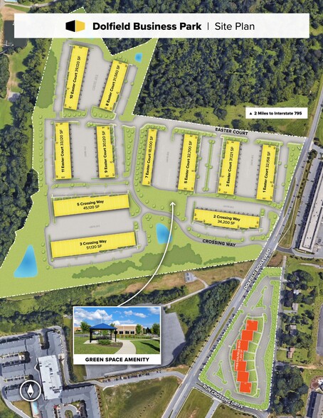 2 Crossing Way, Owings Mills, MD for lease - Site Plan - Image 3 of 3