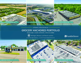 Grocery Anchored Portfolio - MI, MO, NC - NNN Property