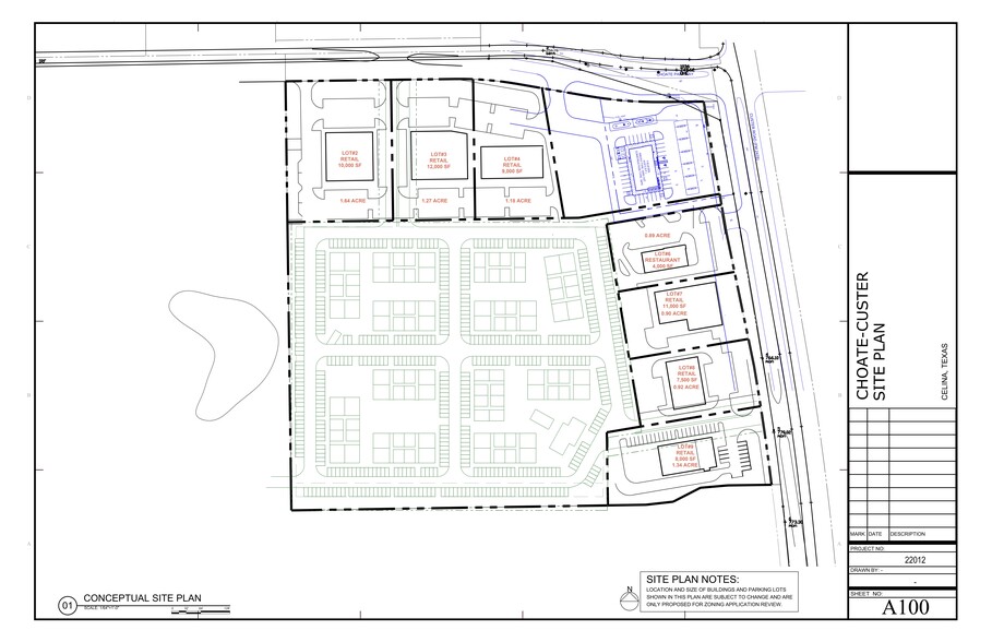 Custer, Celina, TX for sale - Site Plan - Image 2 of 2