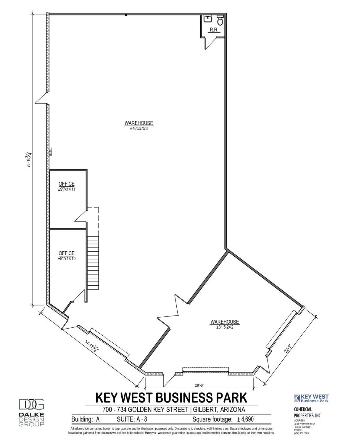 700 N Golden Key St, Gilbert, AZ for lease Floor Plan- Image 1 of 1
