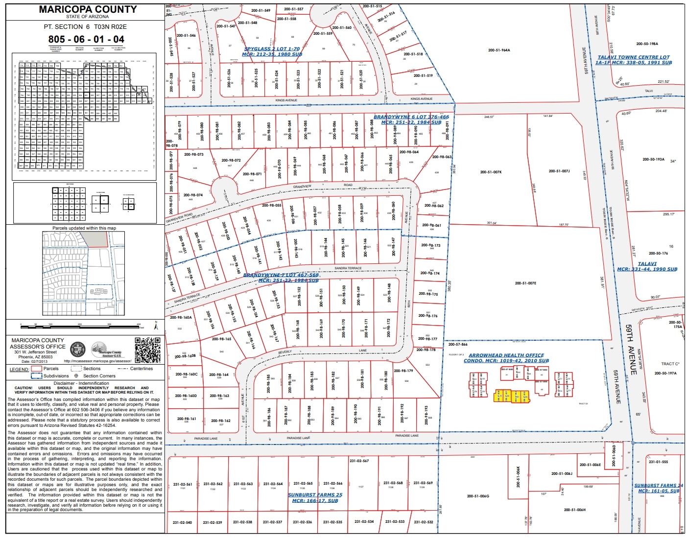 16222 N 59th Ave, Glendale, AZ for sale Plat Map- Image 1 of 9