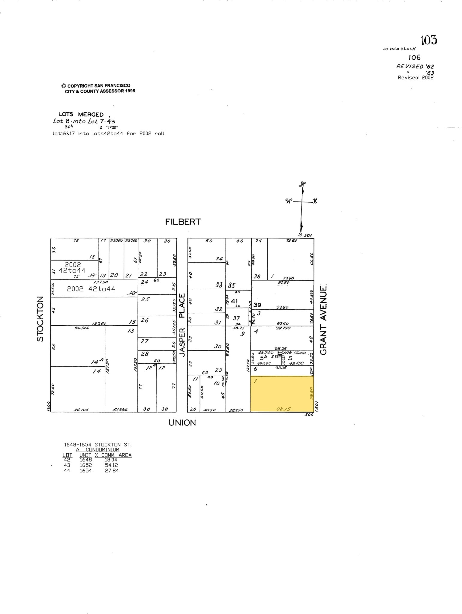 1501-1503 Grant Ave, San Francisco, CA for sale Plat Map- Image 1 of 1