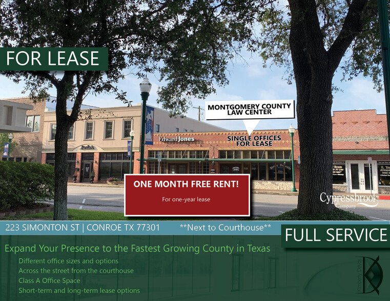 221-223 Simonton St, Conroe, TX for lease - Building Photo - Image 1 of 11