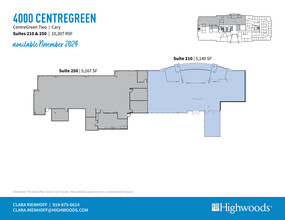 2000 CentreGreen Way, Cary, NC for lease Floor Plan- Image 1 of 1