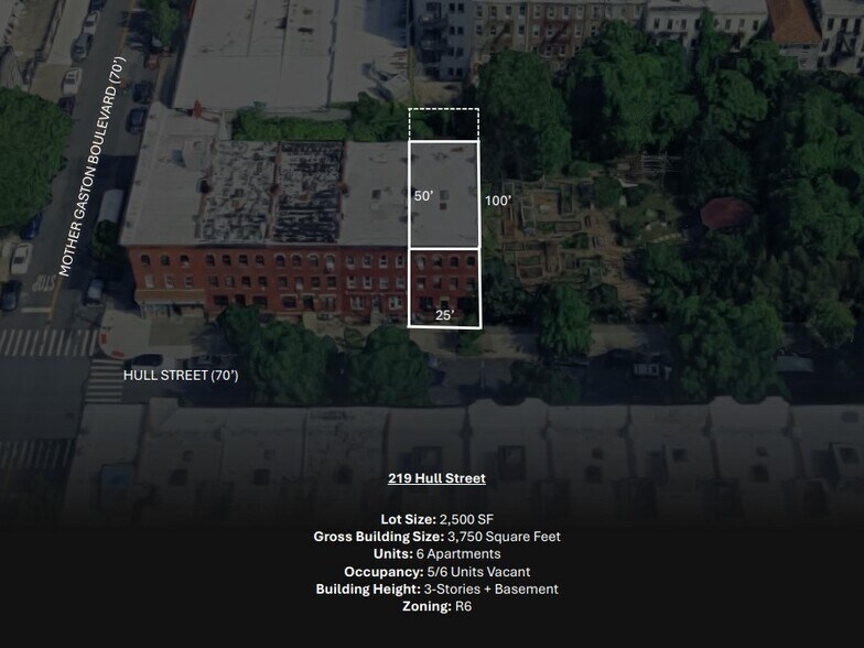 219 Hull St, Brooklyn, NY for sale - Aerial - Image 2 of 2