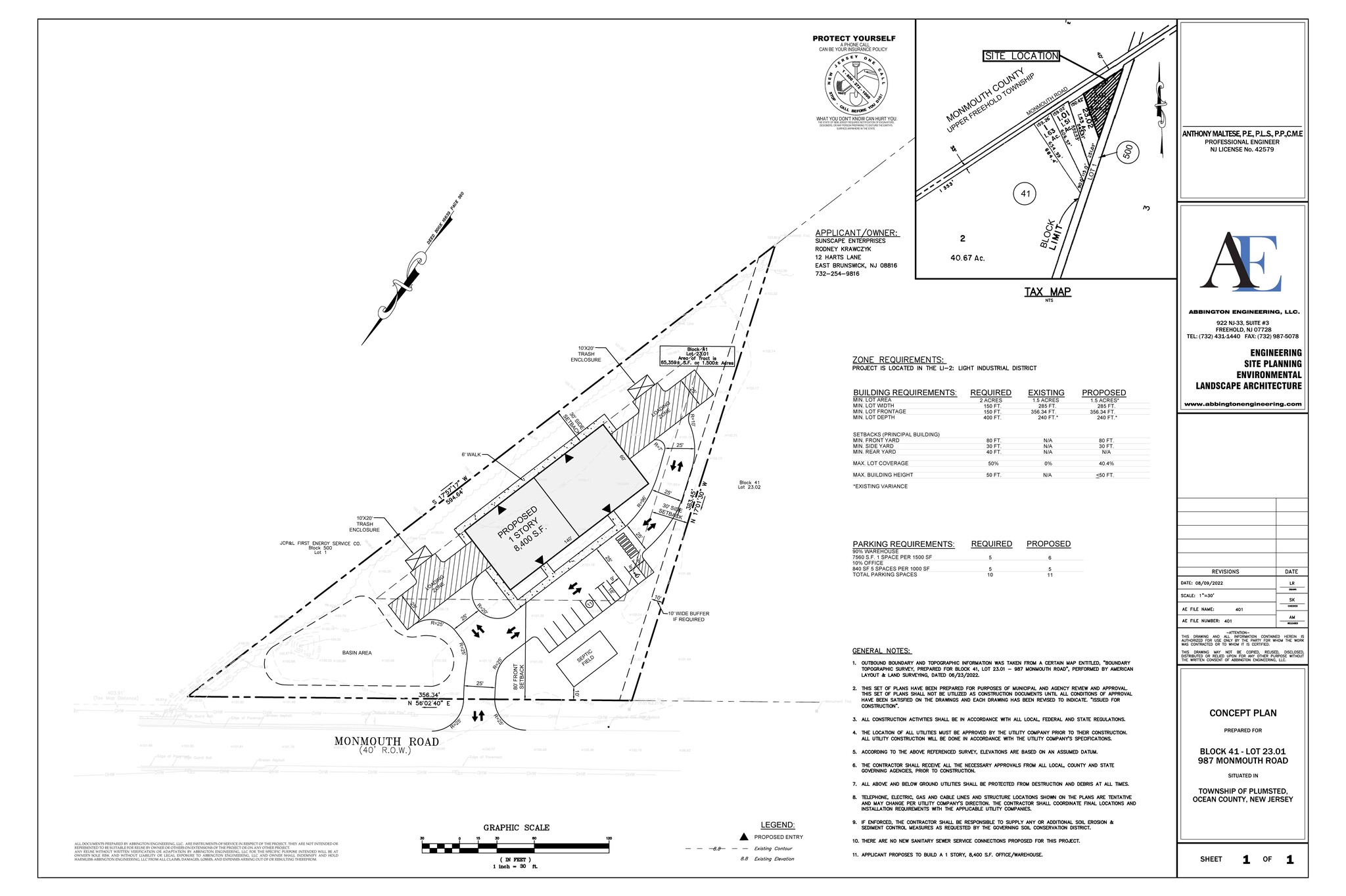 887 Monmouth Road Rd, Plumsted, NJ for sale Site Plan- Image 1 of 2