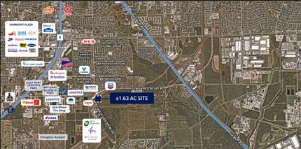 SEC Genoa Red Bluff & Space Center Blvd, Houston, TX - Aerial  map view