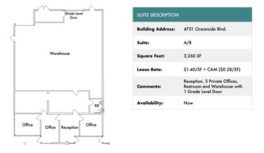 1818 Peacock Blvd, Oceanside, CA for lease Floor Plan- Image 1 of 1