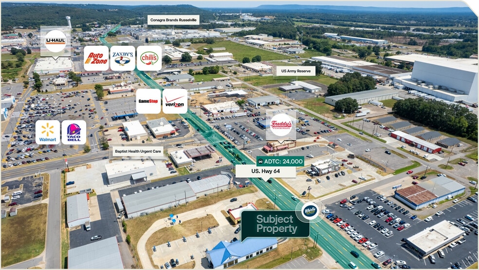 2207 E Main St, Russellville, AR for sale - Aerial - Image 3 of 3