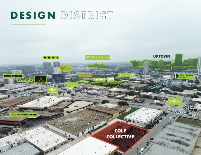 155-165 Cole St, Dallas, TX for lease - Aerial - Image 2 of 12