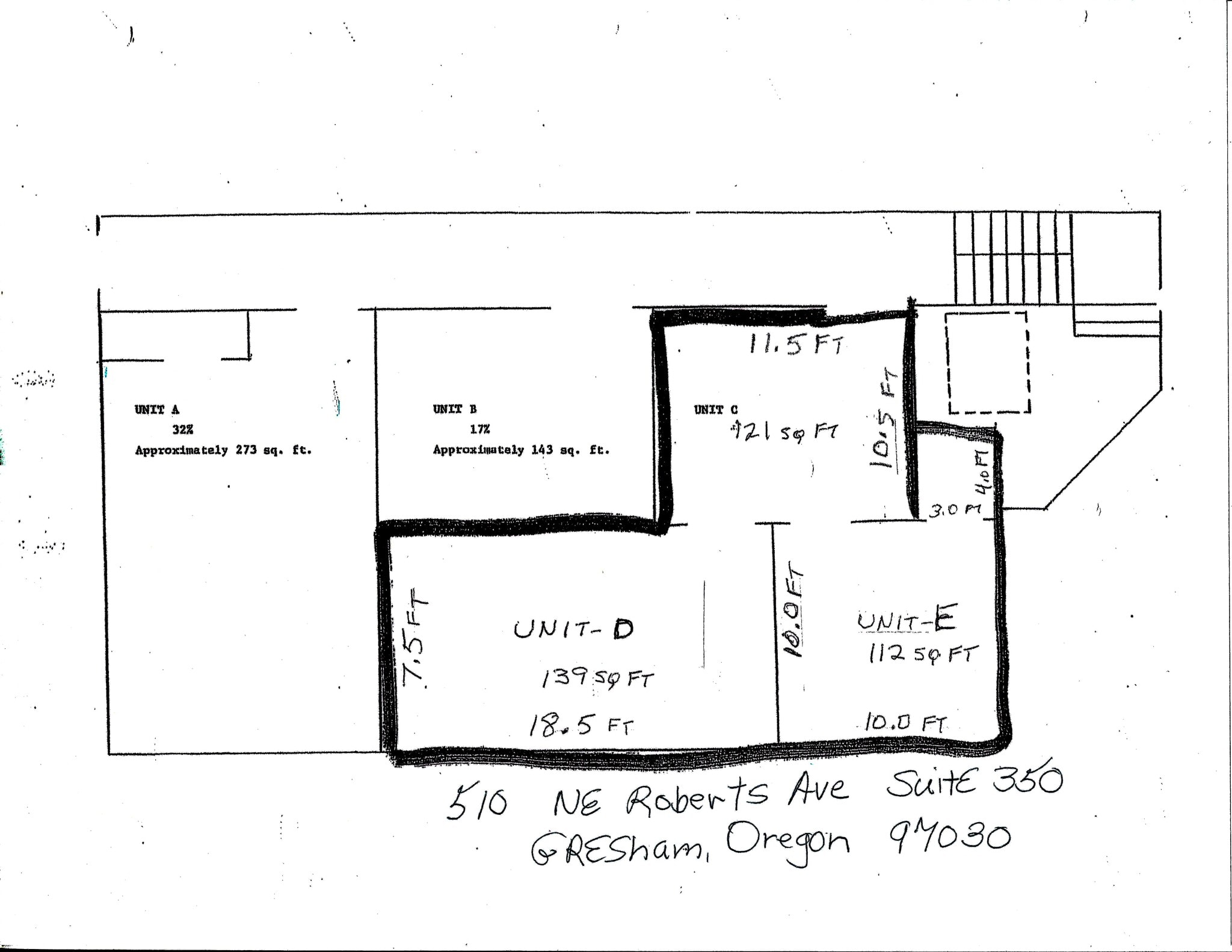 510 NE Roberts Ave, Gresham, OR for lease Floor Plan- Image 1 of 3