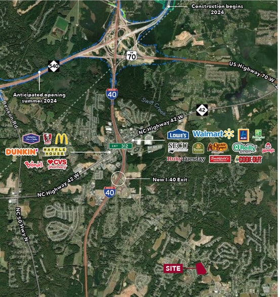 9563 Cleveland Rd, Clayton, NC for sale - Aerial - Image 2 of 3