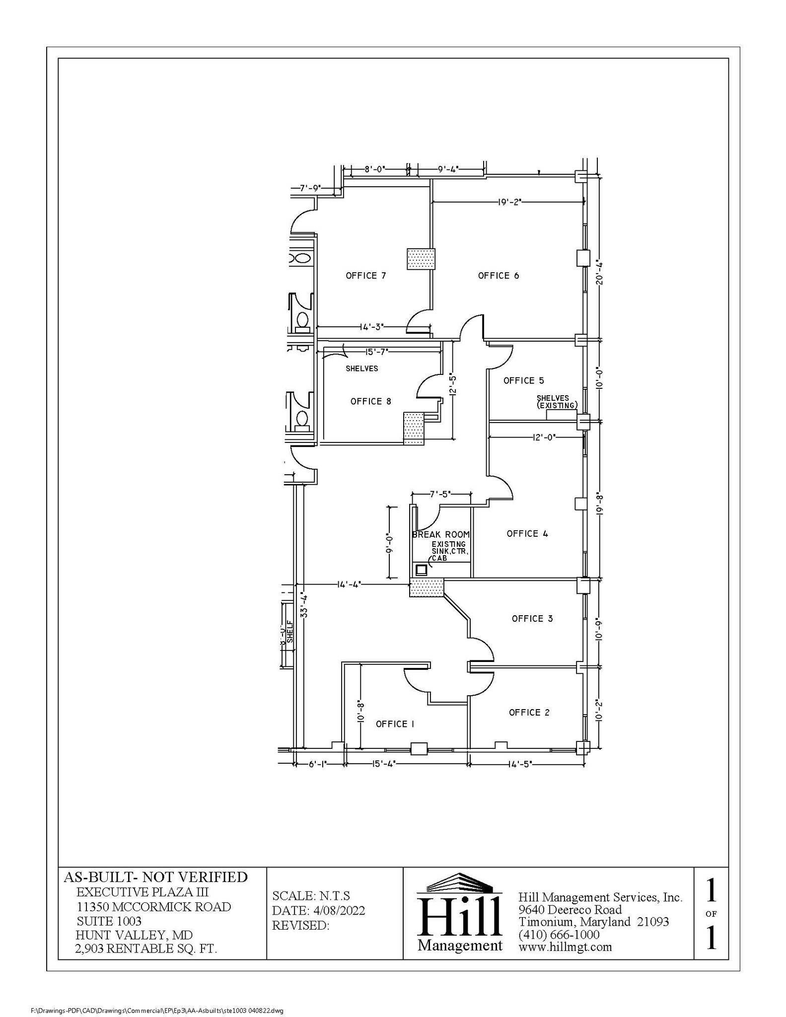 11350 McCormick Rd, Hunt Valley, MD for lease Floor Plan- Image 1 of 1