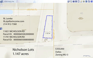 More details for 11741 NICHOLSON, Dallas, TX - Land for Sale