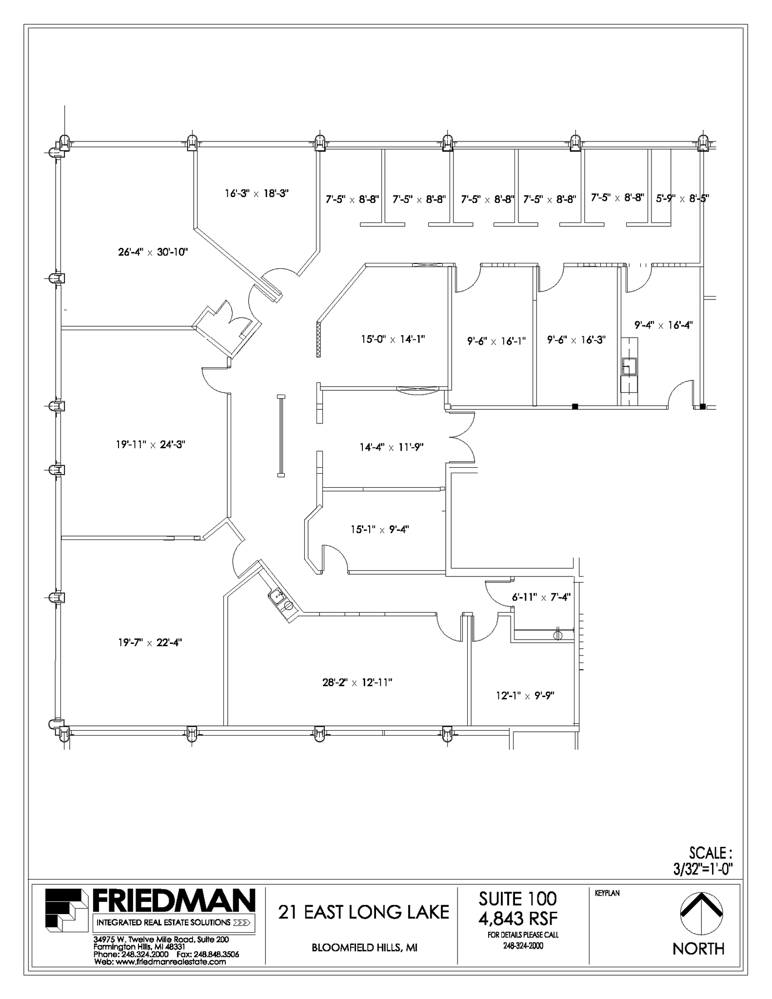 21 E Long Lake Rd, Bloomfield Hills, MI for lease Floor Plan- Image 1 of 2