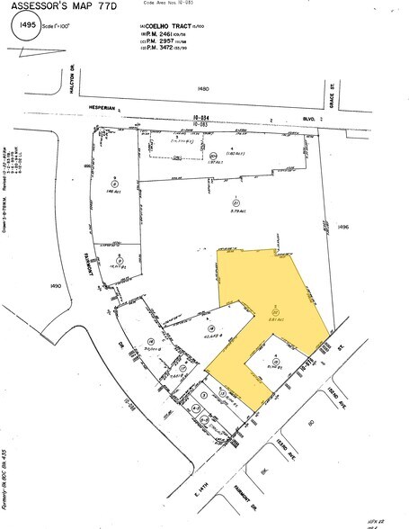 15065-15081 Hesperian Blvd, San Leandro, CA for sale - Plat Map - Image 2 of 2