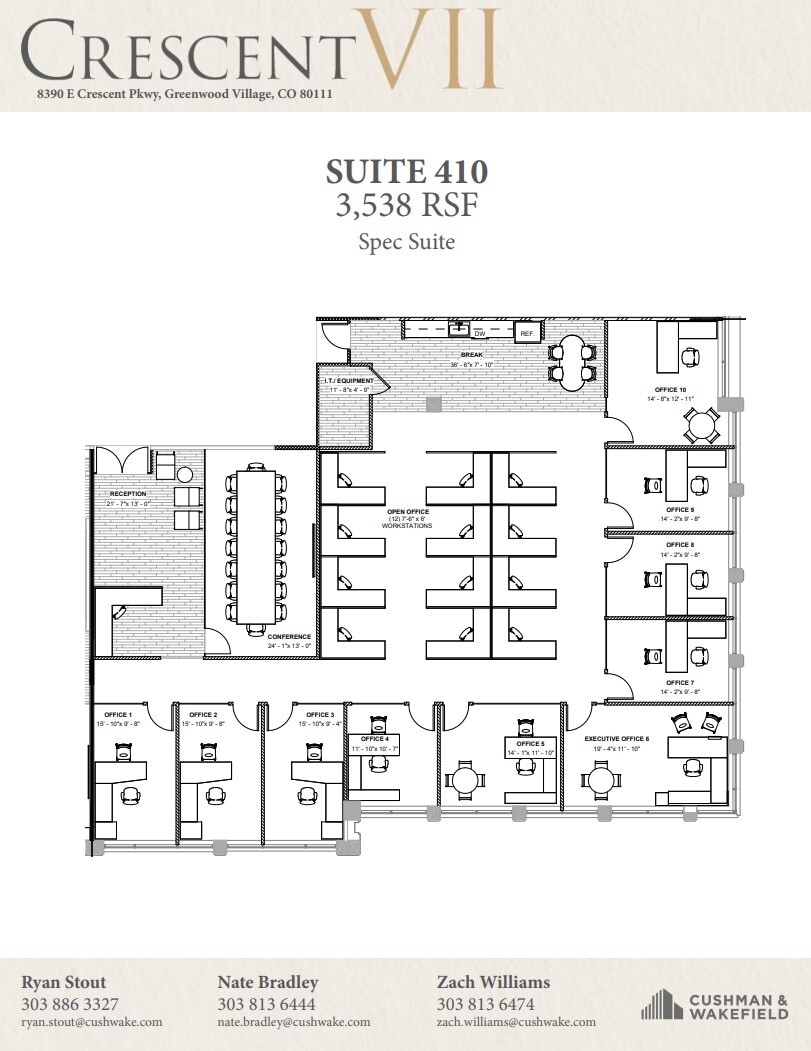 8390 E Crescent Pky, Greenwood Village, CO for lease Floor Plan- Image 1 of 1