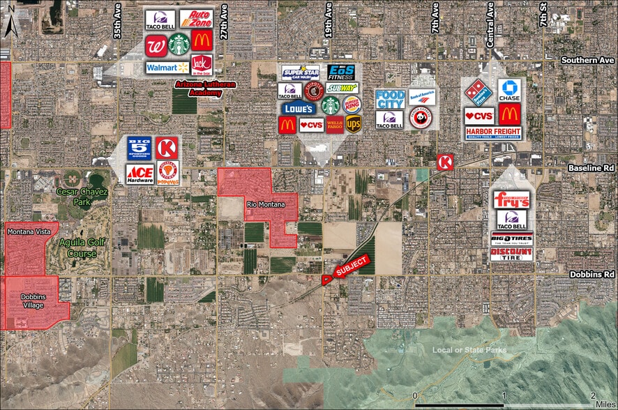 Sec of 19th Ave & Dobbins Rd, Phoenix, AZ for sale - Aerial - Image 3 of 6