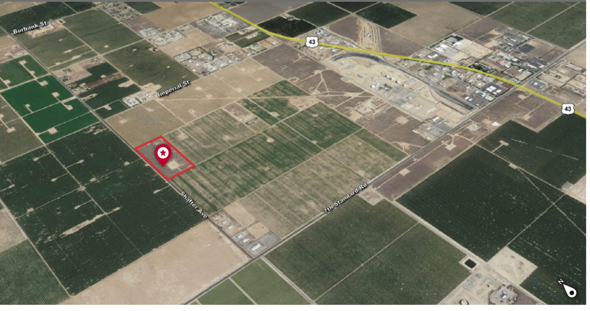 Shafter Avenue, Shafter, CA for sale Aerial- Image 1 of 5