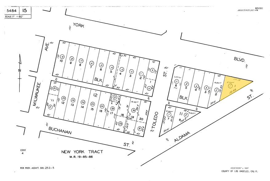 5924-5930 York Blvd, Los Angeles, CA for lease - Plat Map - Image 2 of 6