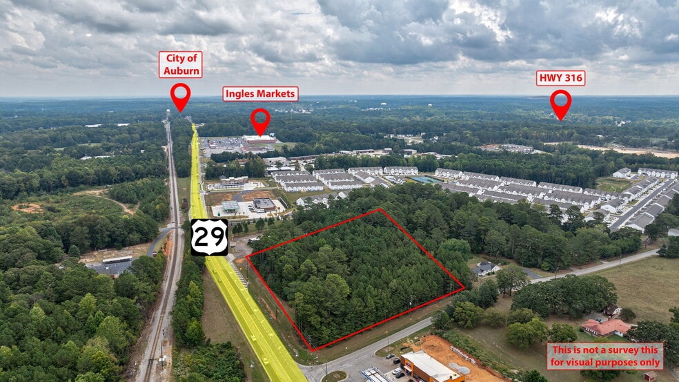 Apalachee Church Rd, Auburn, GA for sale - Aerial - Image 3 of 12