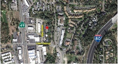 560 Wall St, Auburn, CA - AERIAL  map view