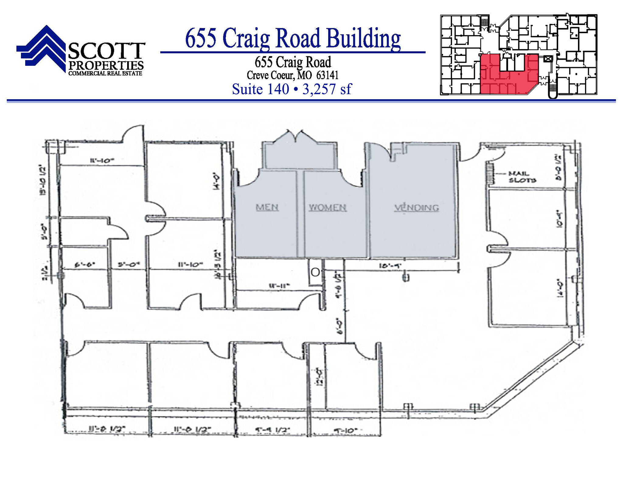 655 Craig Rd, Creve Coeur, MO for lease Floor Plan- Image 1 of 12