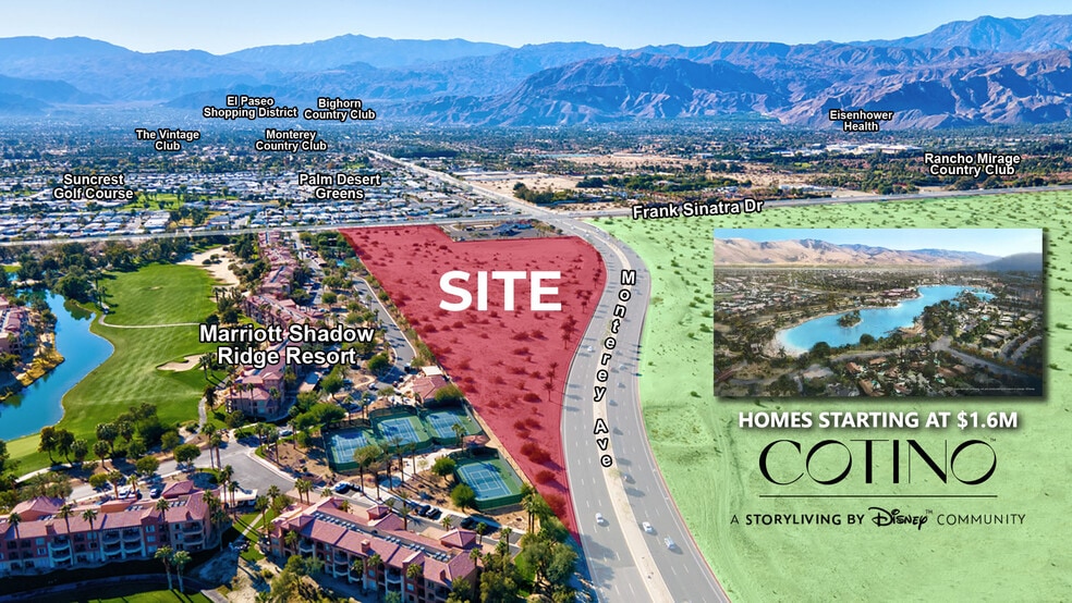Frank Sinatra Dr & Monterey Ave, Rancho Mirage, CA for sale - Aerial - Image 2 of 5