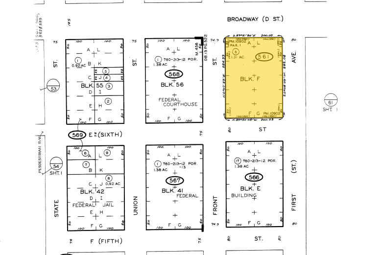 101 W Broadway, San Diego, CA for lease - Plat Map - Image 2 of 15