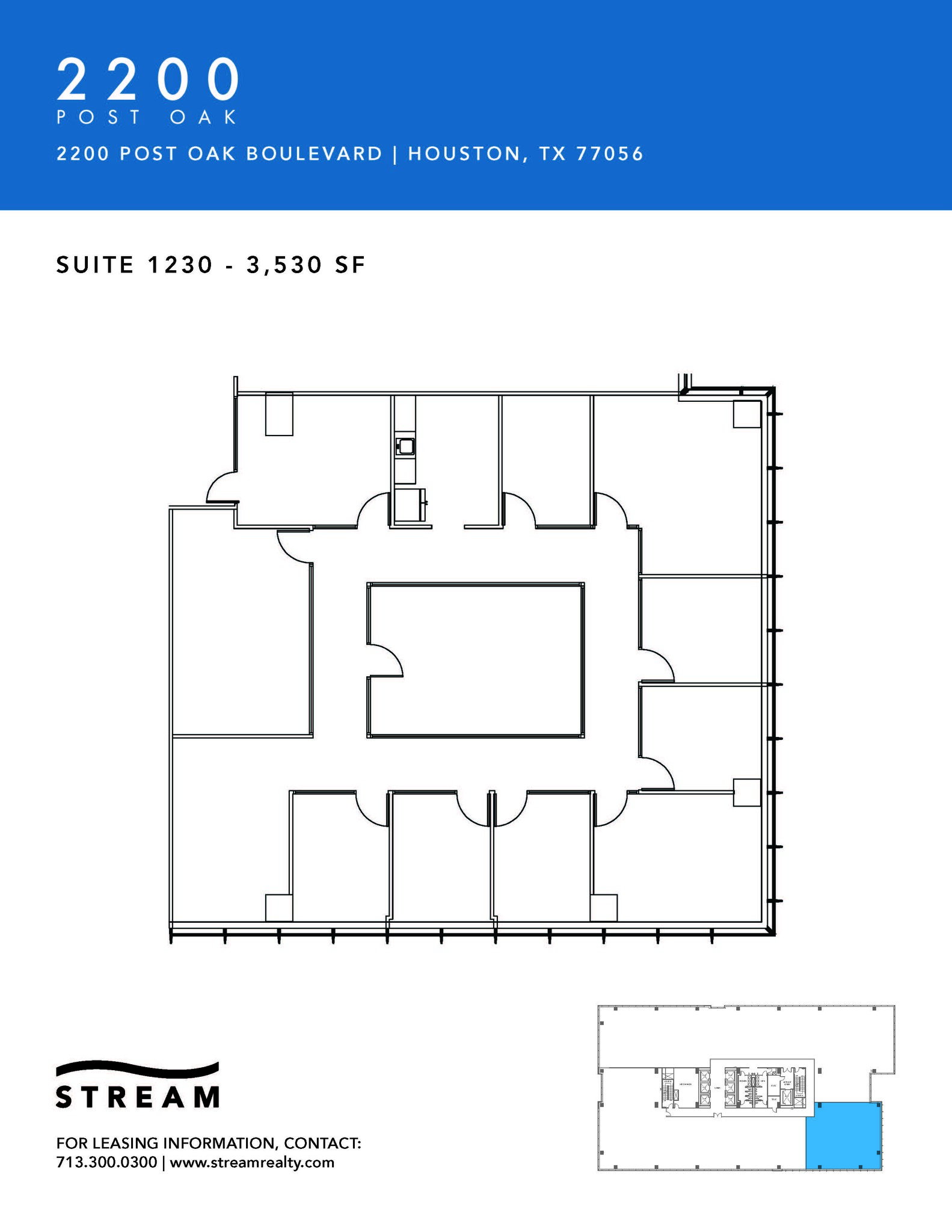 2200 Post Oak Blvd, Houston, TX for lease Floor Plan- Image 1 of 1