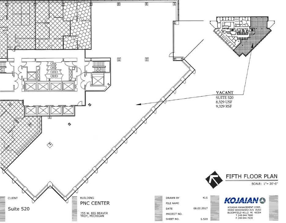 755 W Big Beaver Rd, Troy, MI for lease Floor Plan- Image 1 of 1