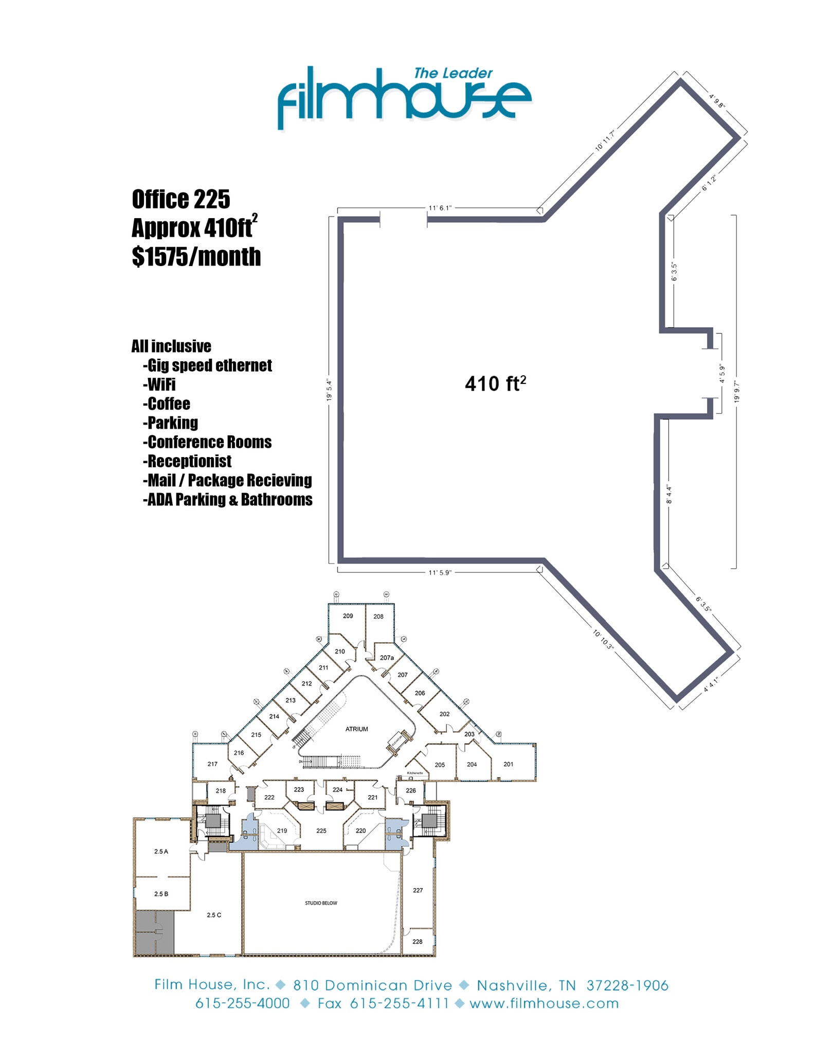 810 Dominican Dr, Nashville, TN for lease Floor Plan- Image 1 of 1