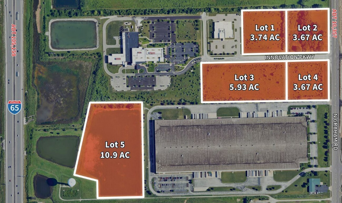 1000 N Graham Rd, Greenwood, IN for sale Aerial- Image 1 of 2