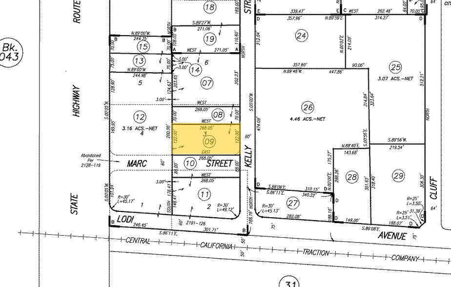 213 Kelly St, Lodi, CA for sale - Plat Map - Image 3 of 6