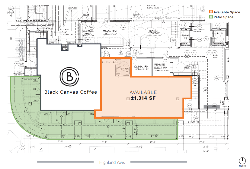 1411 N Highland Ave, Hollywood, CA for lease Floor Plan- Image 1 of 1