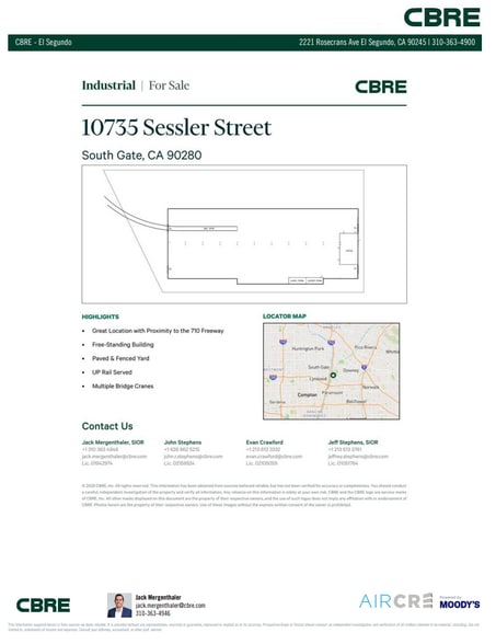 10735 S Sessler St, South Gate, CA for sale - Site Plan - Image 2 of 2