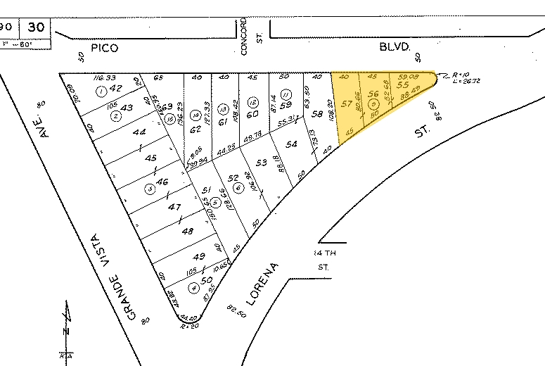 3312 E Pico Blvd, Los Angeles, CA for lease - Plat Map - Image 2 of 2