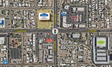 Alvernon Way & Fort Lowell Rd - NWC, Tucson, AZ - AERIAL map view