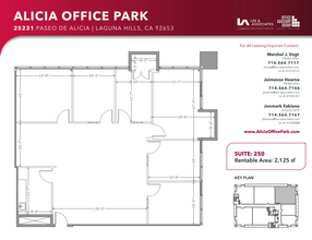 25231 Paseo de Alicia, Laguna Hills, CA for lease Floor Plan- Image 1 of 1