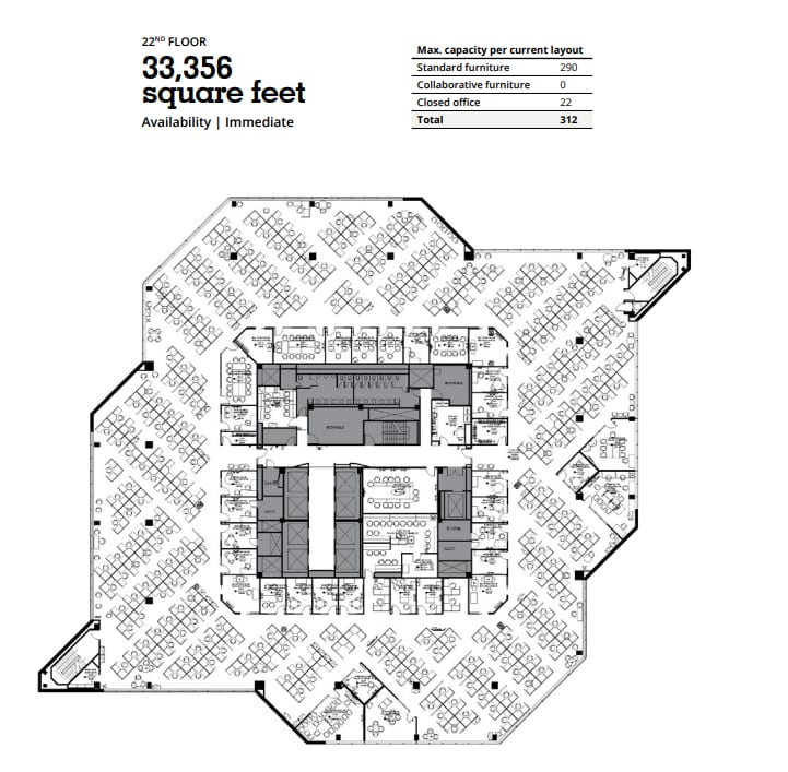1001 Boul Robert-Bourassa, Montréal, QC for lease Floor Plan- Image 1 of 1